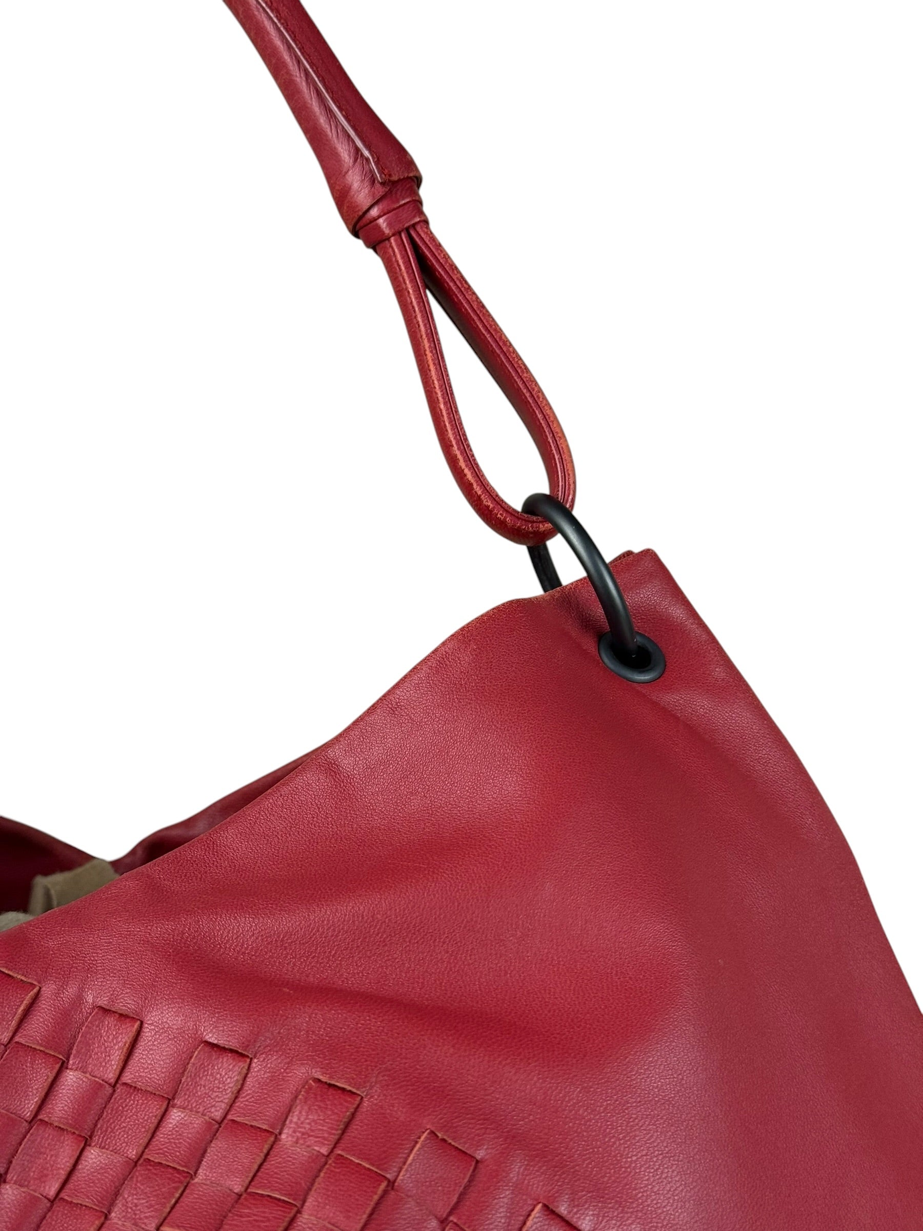 Bottega Veneta Brown Intrecciato Shoulder Bag