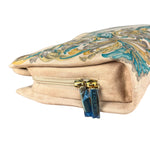 Loewe Vintage Floral Print Suede Handbag