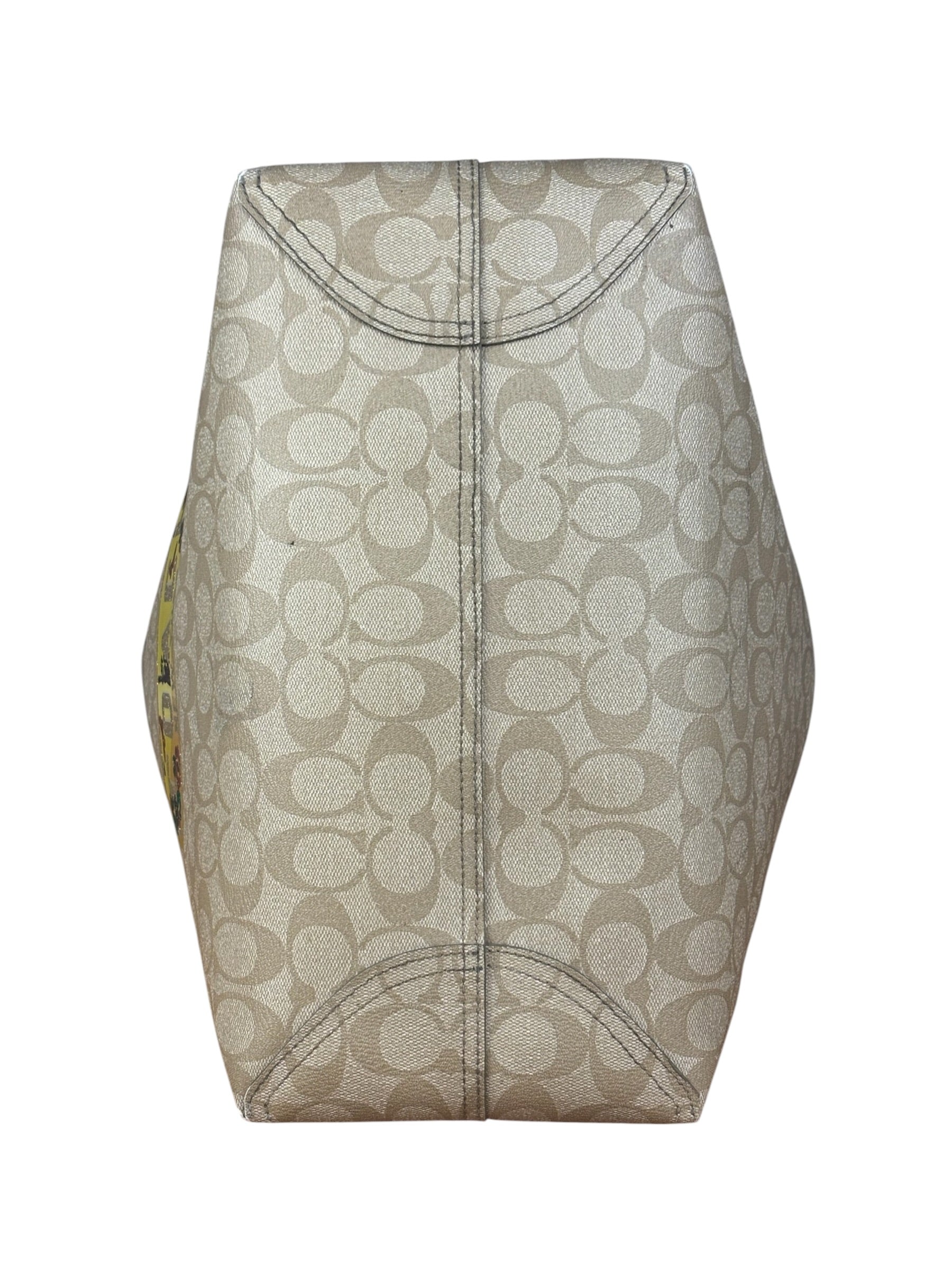 Coach Leather Signature Canvas Reversible City Tote Bag