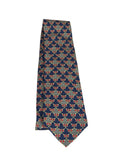 Morgano Uomo Navy Gold Link Print Tie