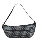 Fendi FF Black Canvas Boat Pochette
