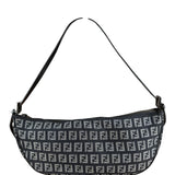 Fendi FF Black Canvas Boat Pochette