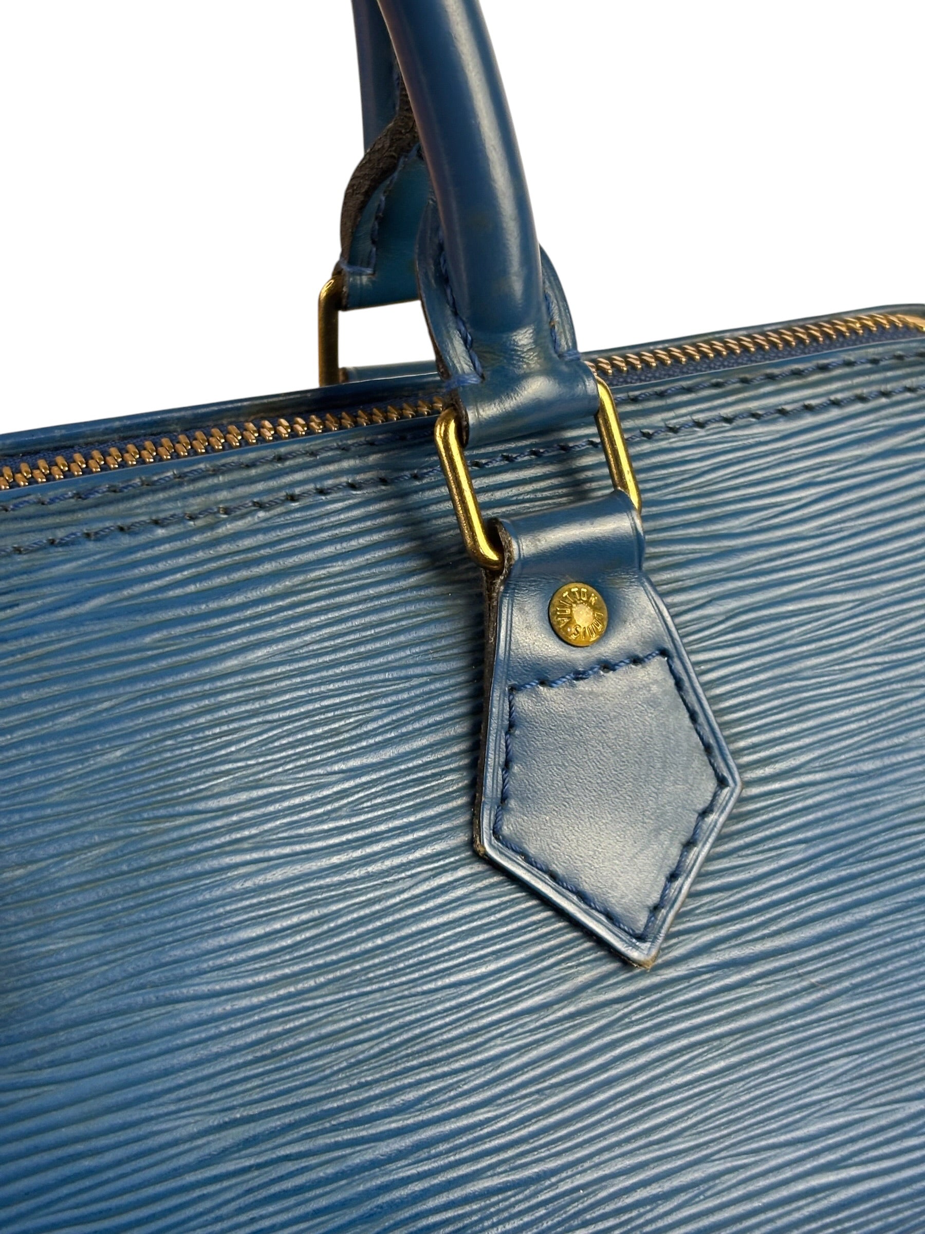 Louis Vuitton Blue Epi Leather Speed 25