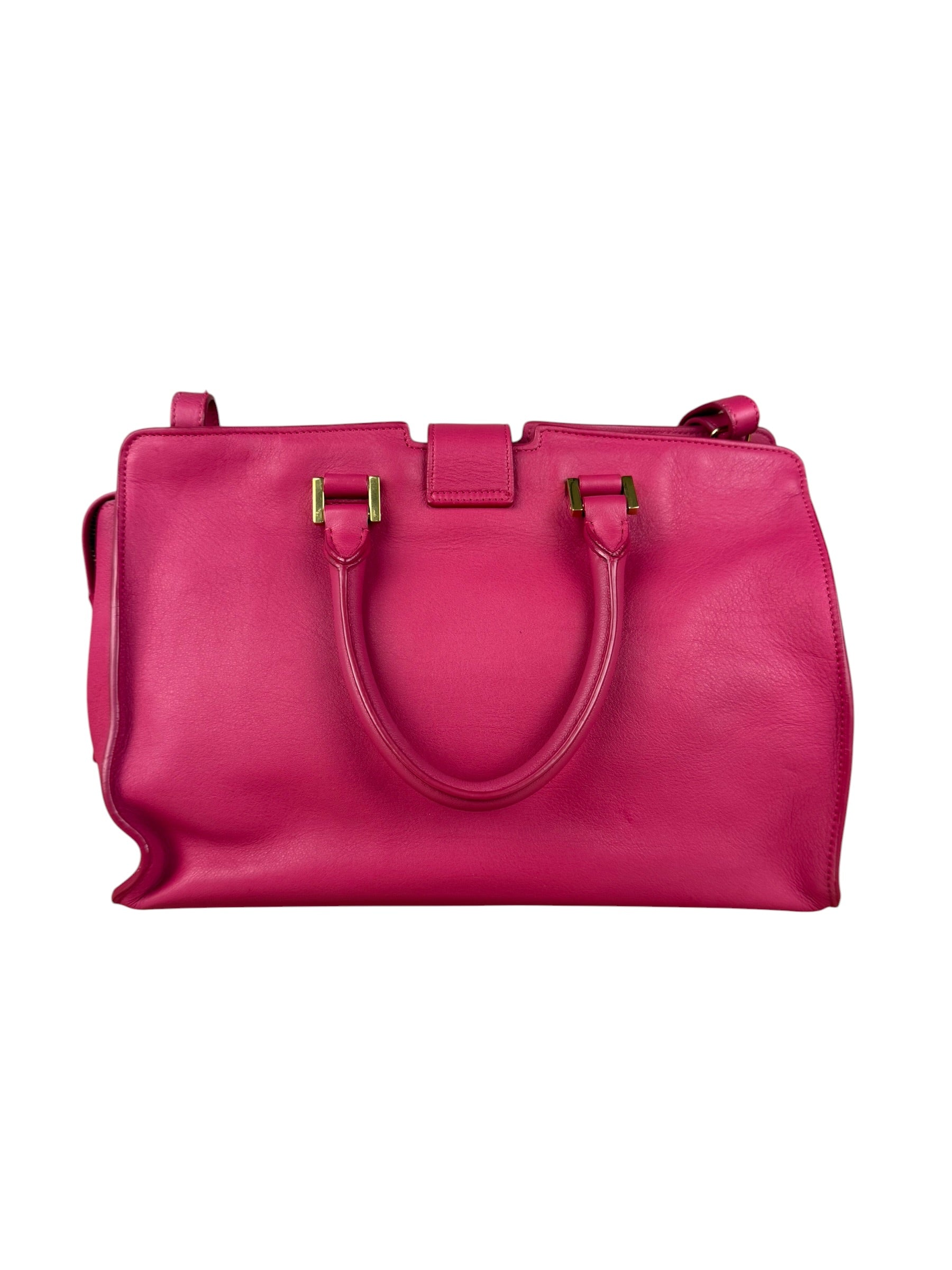 Saint Laurent Classic Y Cabas Fuchsia 2Way Handbag