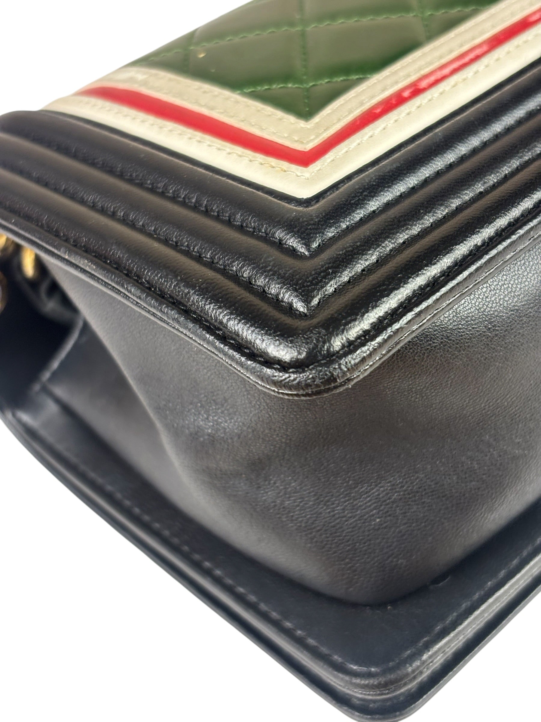 Chanel Multicolor Lambskin Crest S Boy Bag