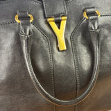 YSL Black Leather Cabas Chyc 2Way