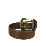 Celine Brown Leather Gold Buckle Belt