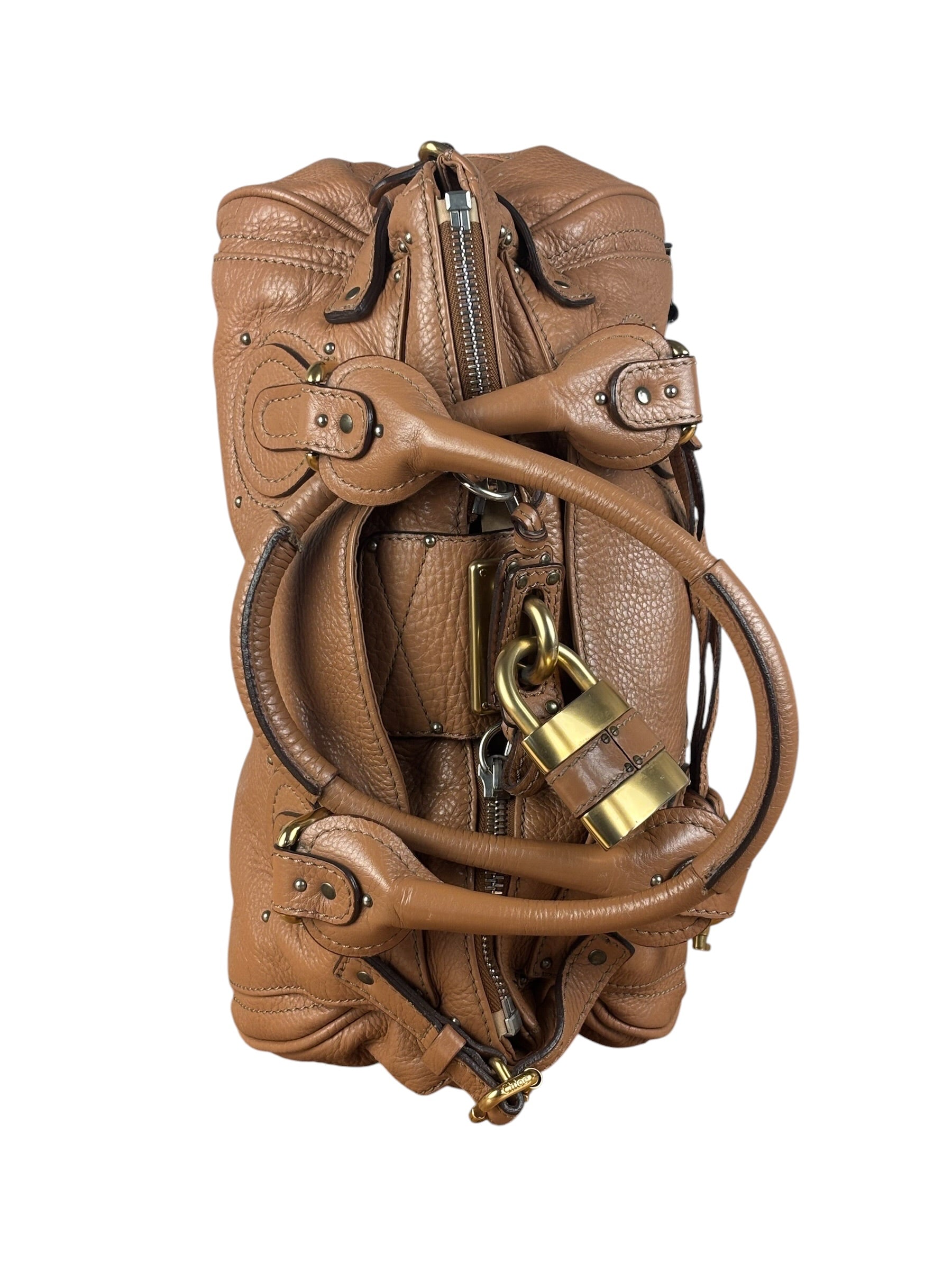 Chloe Vintage Tan Leather Paddington Shoulder Bag