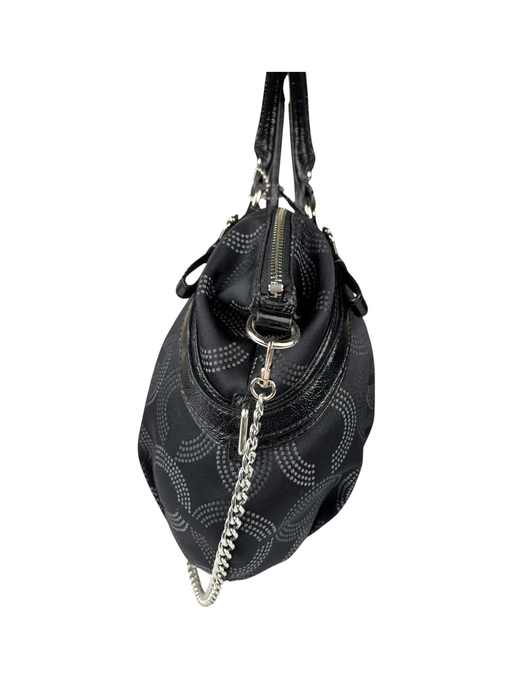 Coach Vinatge Madison Dotted Op Art Sophia Satchel Two-Way Bag