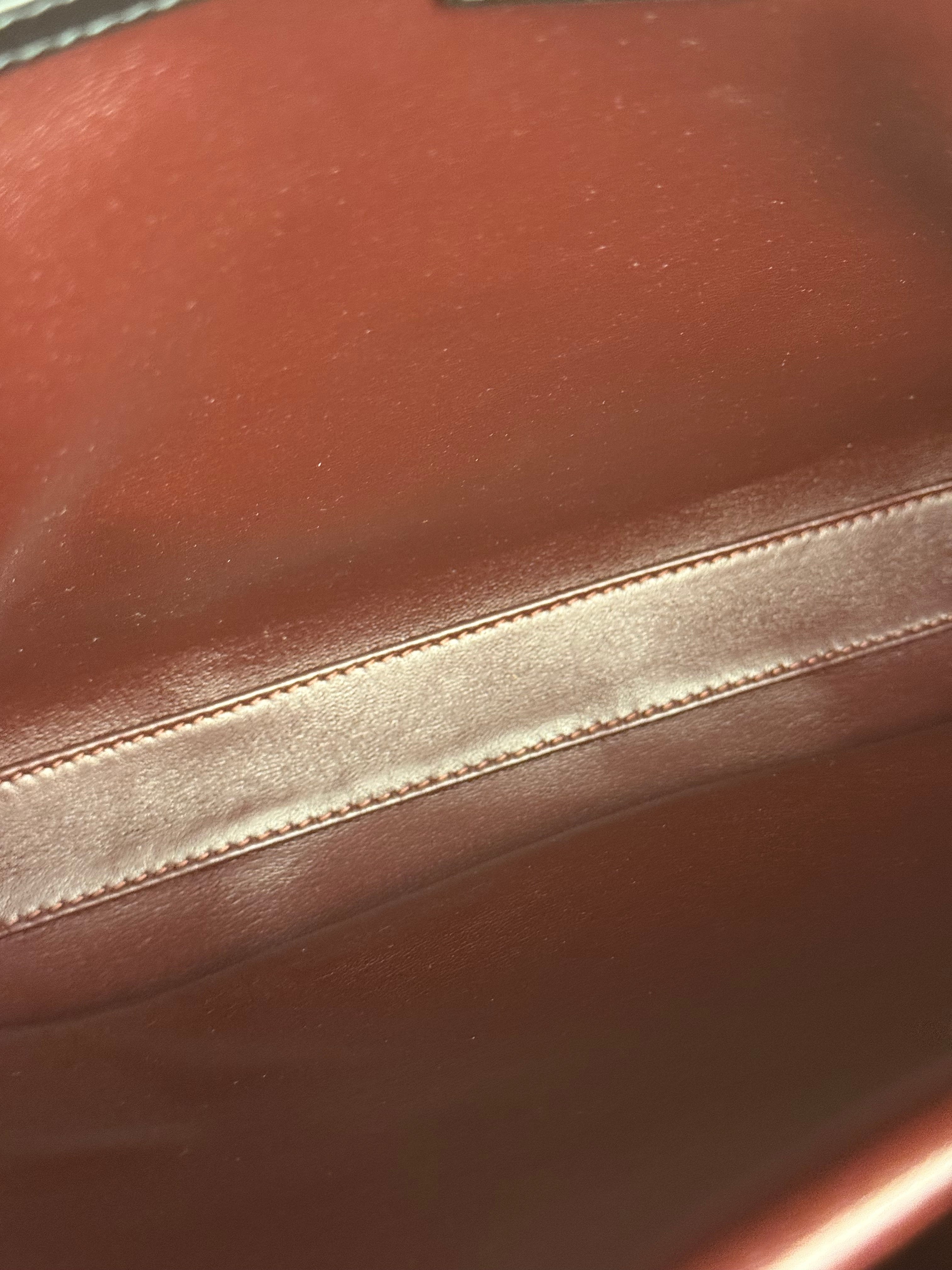 Gucci Croc-Trim Leather Briefcase