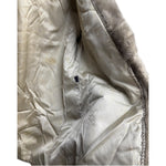 Vintage Light Grey Chevron Patterned Mink Coat