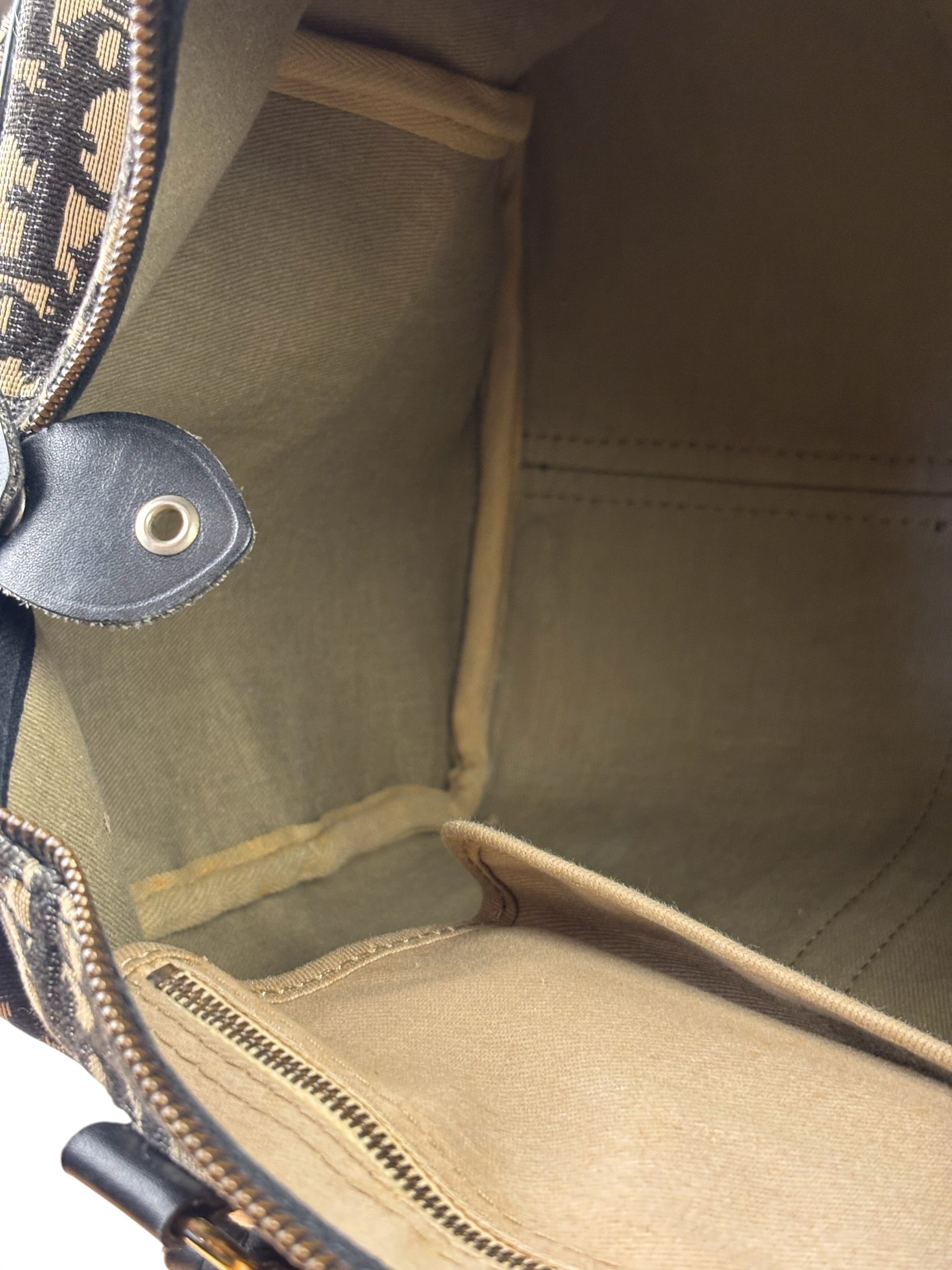 Christian Dior Vintage Black Trotter Boston Bag
