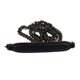 Fendi Navy/Red Leather Trim/Suede Dotcom Striped Two-Way Bag