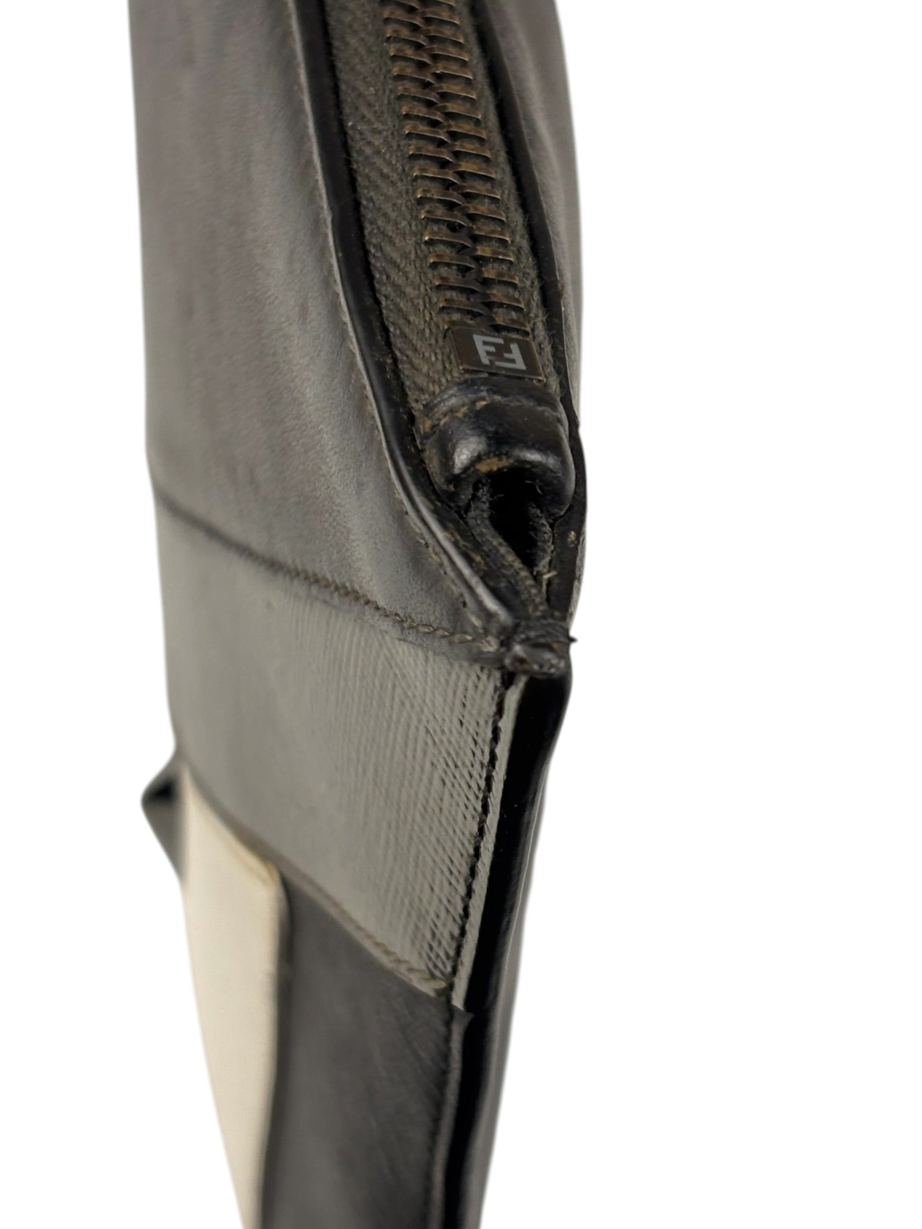 Fendi Black/Grey/White Monster Bag Bugs Eye Pouch