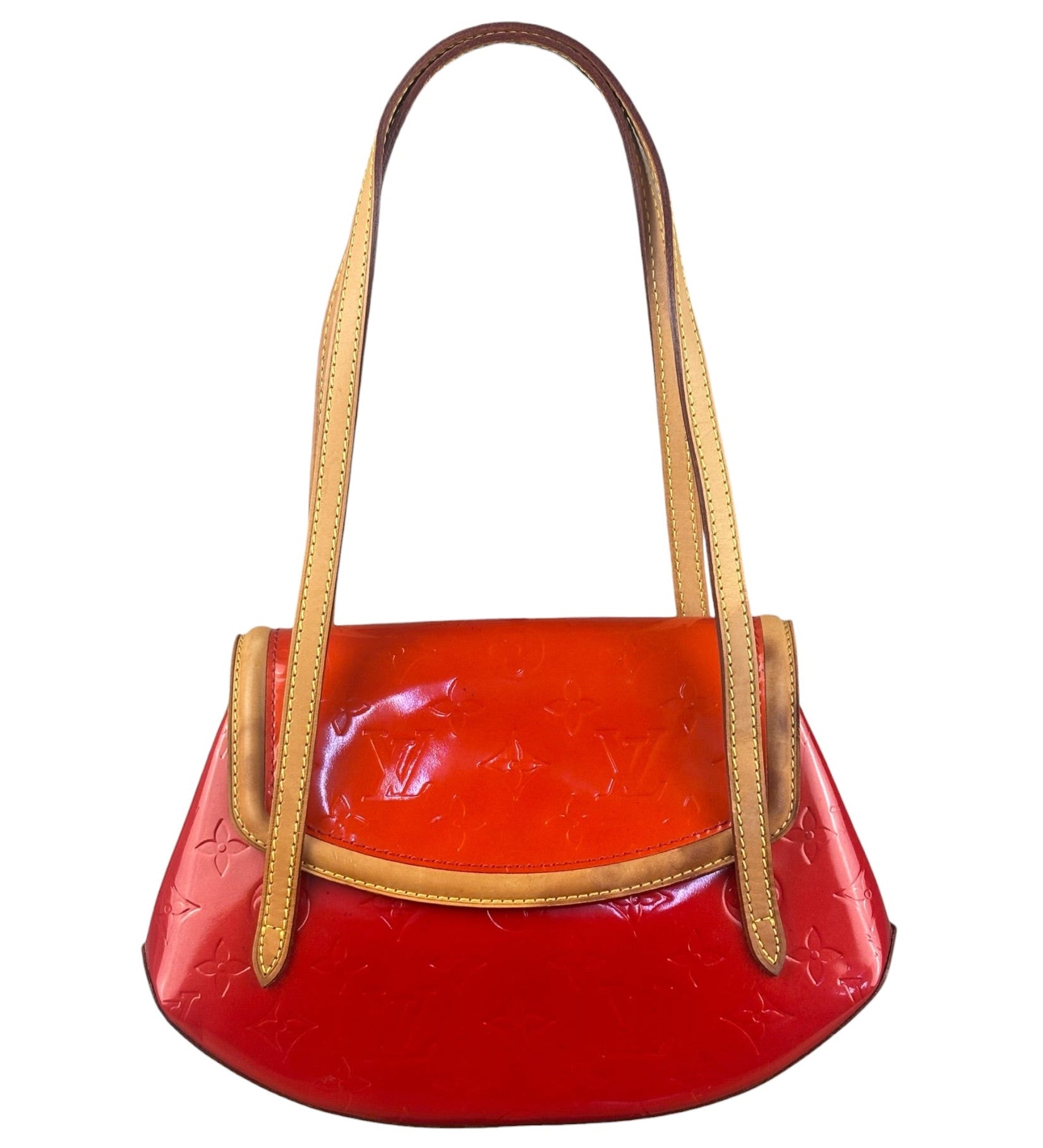 Louis Vuitton Red Monogram Vernis Biscayne Bay PM Handbag