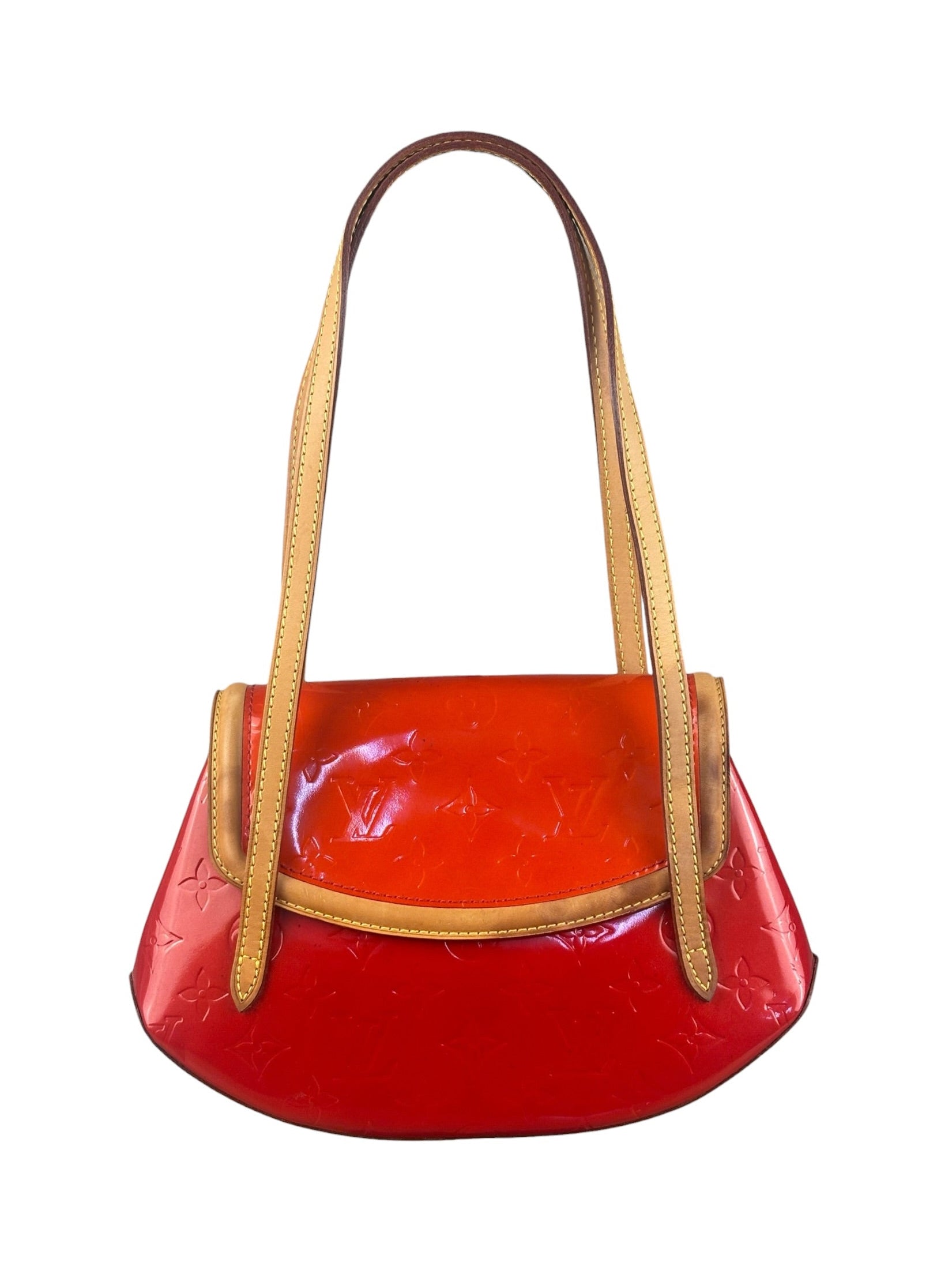 Louis Vuitton Red Monogram Vernis Biscayne Bay PM Handbag