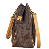 MCM Brown Nylon/Leather Visetos Monogram Shoulder/Tote Bag