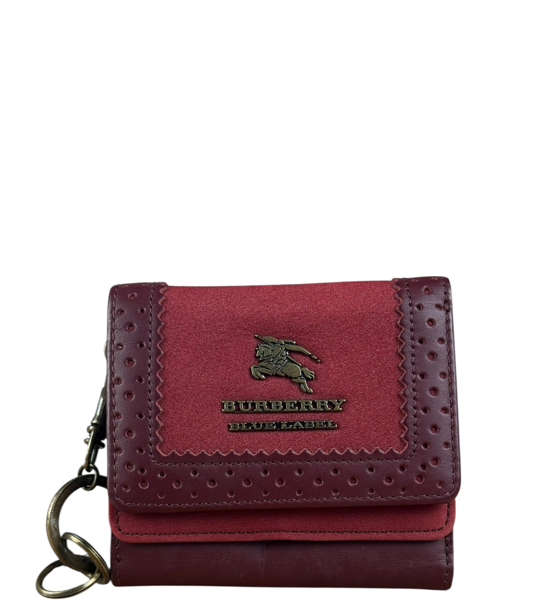 Burberry Blue Label Red Suede/ Leather Wallet