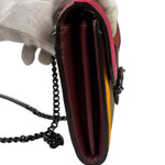 Coach Colorblock Leather Jade Wallet On Chain