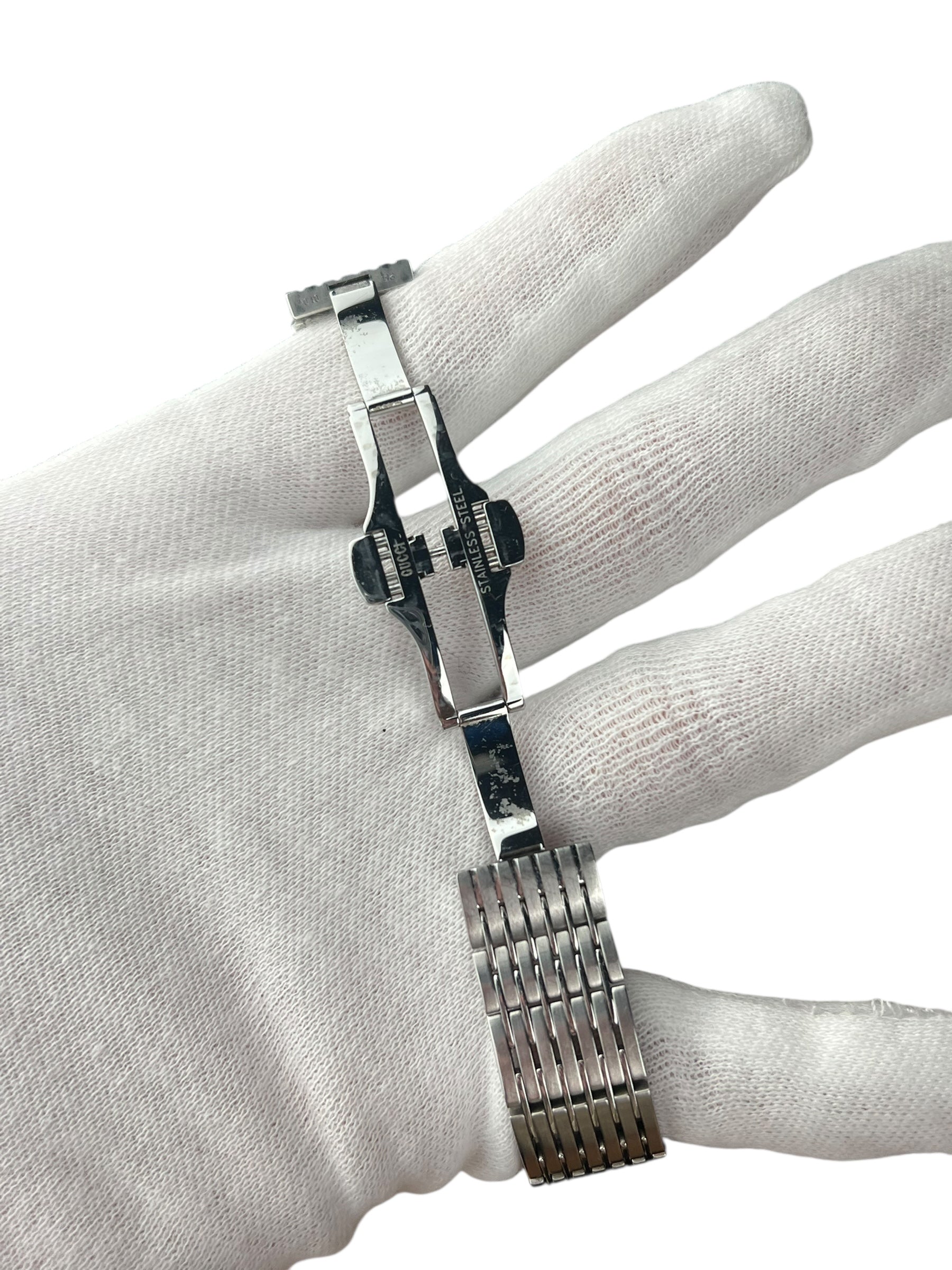 Gucci Black Tank Stainless Band