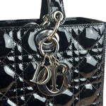 Christian Dior Black Cannage Quilted Leather Medium Lady Dior Handbag