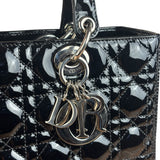 Christian Dior Black Cannage Quilted Leather Medium Lady Dior Handbag