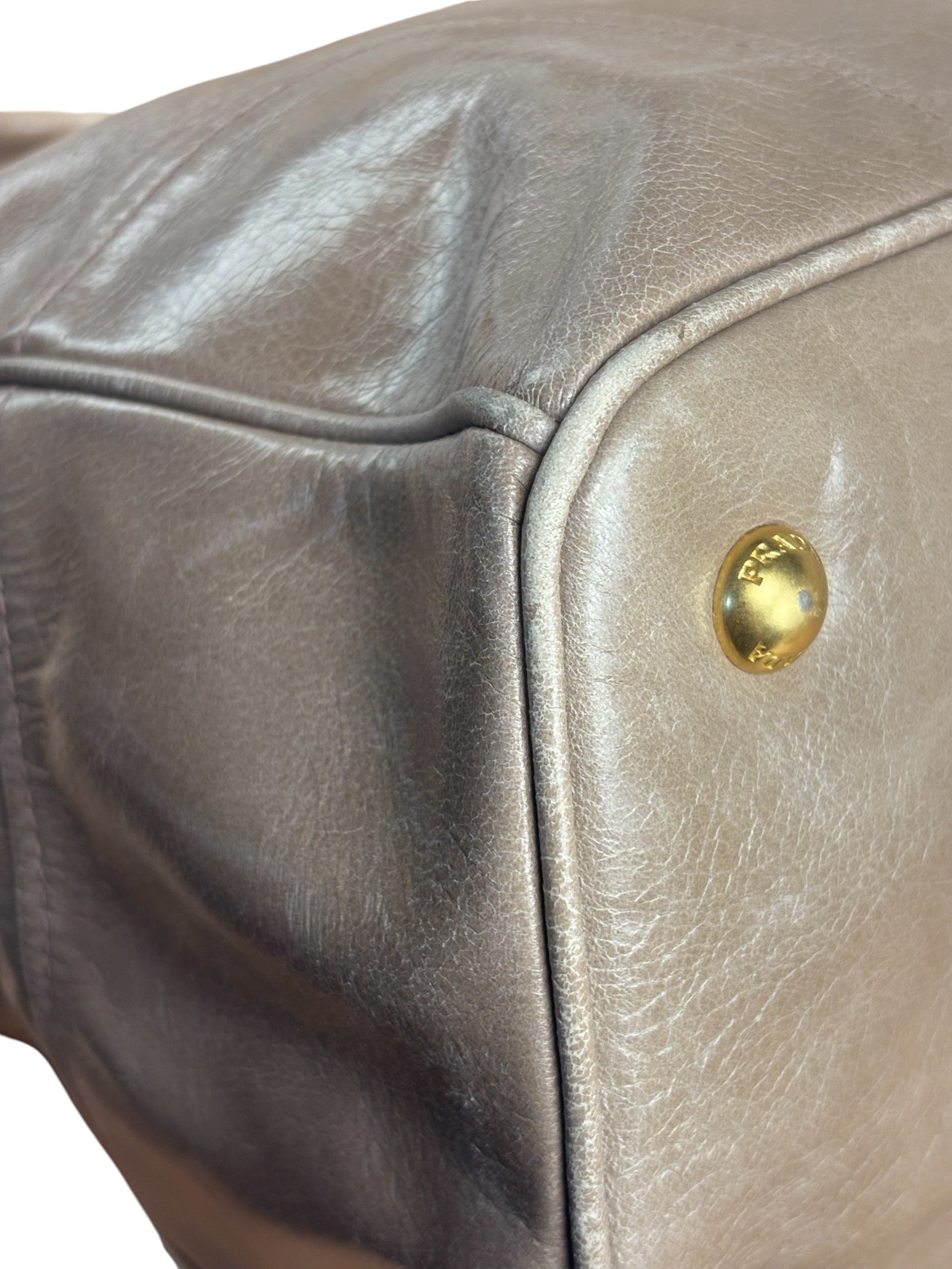 Prada Vitello Shine 2Way Tote Bag
