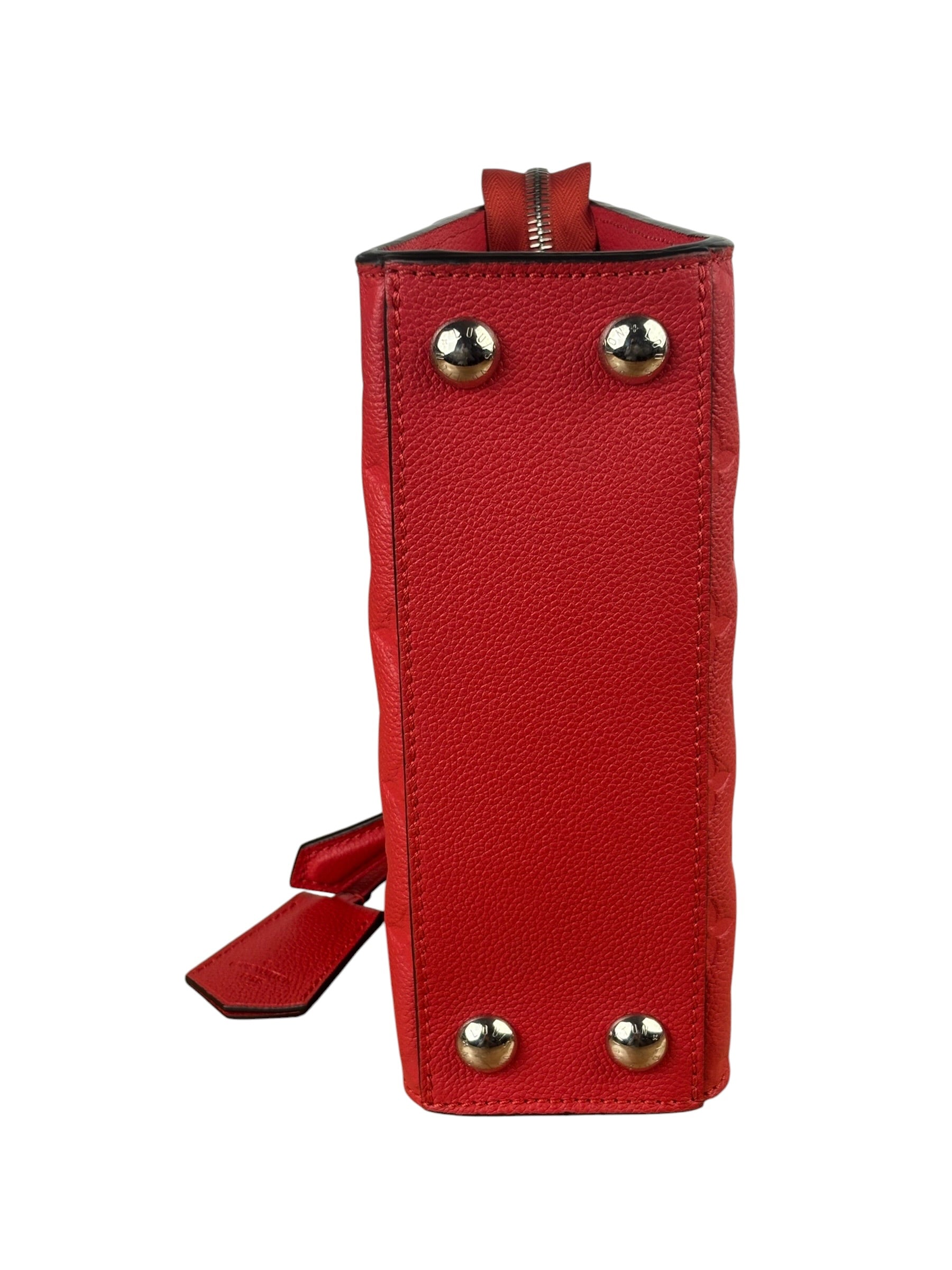 Louis Vuitton Red Monogram Empreinte Mini Pont-Neuf Two-Way Tote