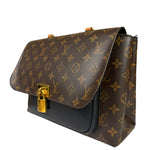 Louis Vuitton Black Leather/ Monogram Marignan 2Way Bag