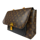 Louis Vuitton Black Leather/ Monogram Marignan 2Way Bag