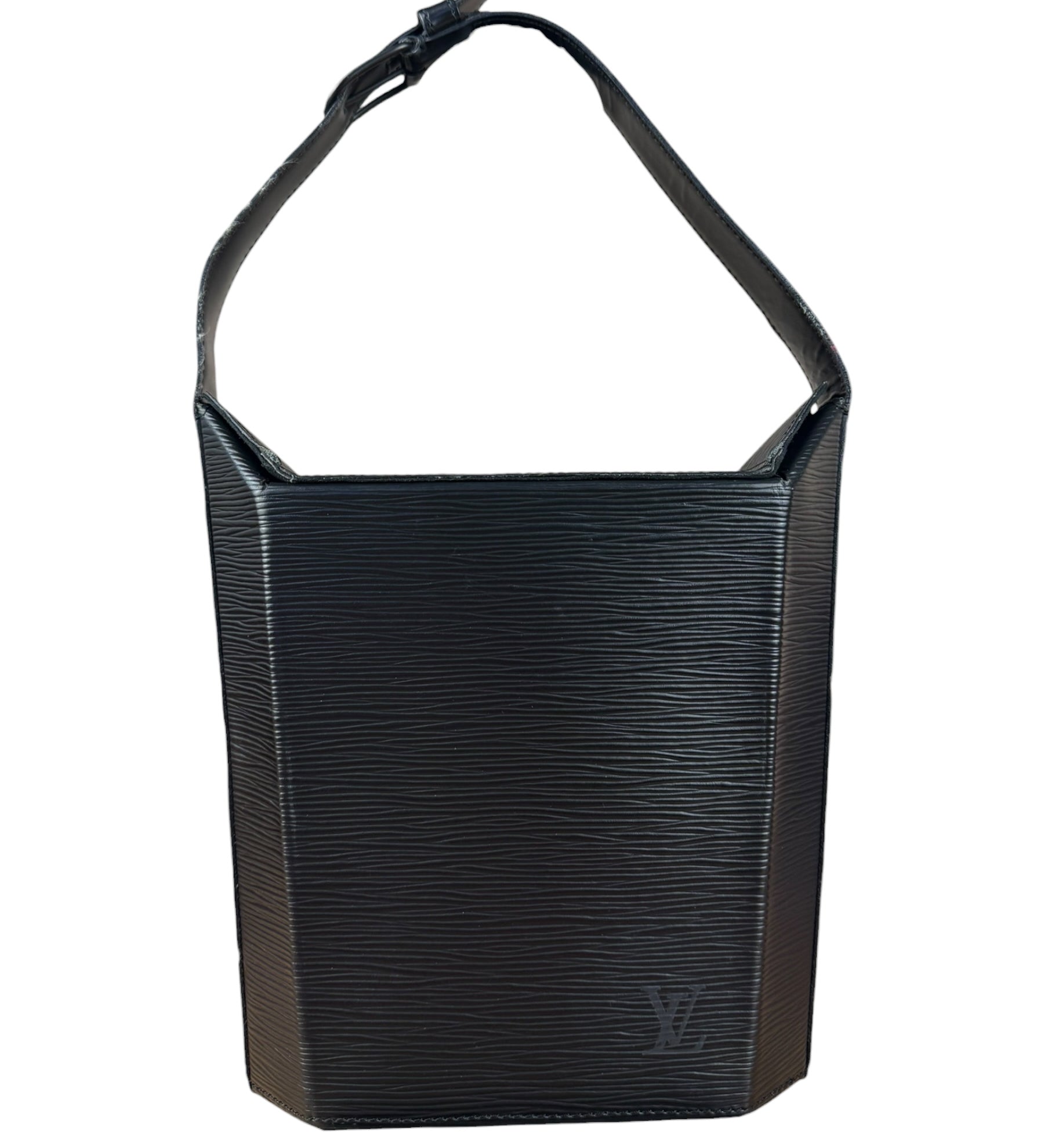 Yves Saint Laurent Black Epi Sac Seau Shoulder Bag