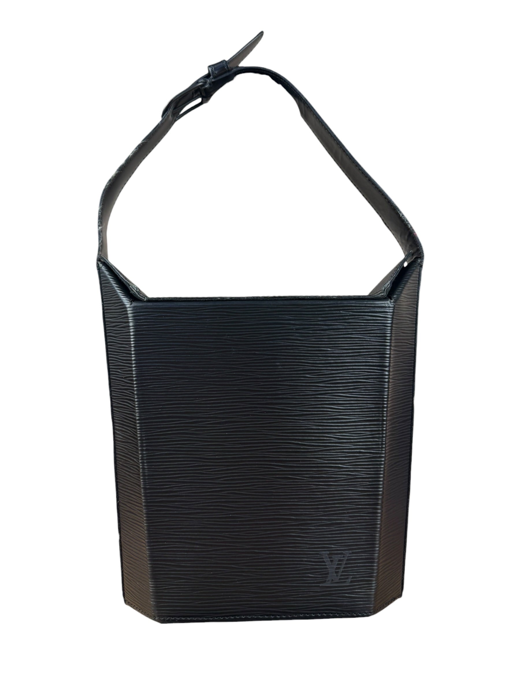 Yves Saint Laurent Black Epi Sac Seau Shoulder Bag