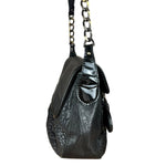 Fendi B Biz Black Leather Shoulder Bag