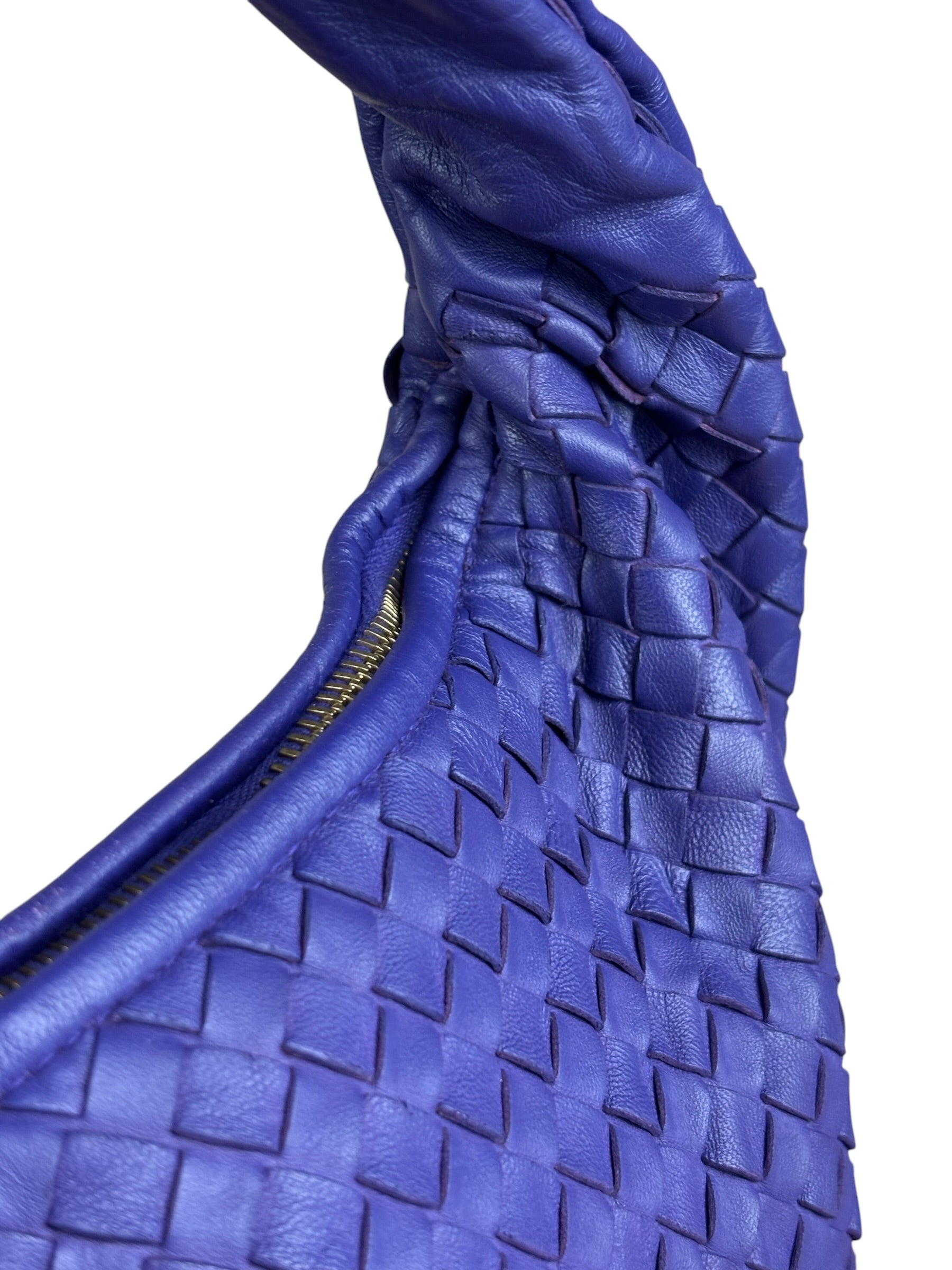 Bottega Veneta Purple Intrecciato Hobo Bag