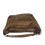 Balenciaga Brown Lambskin Day Moto Hobo Bag