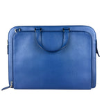 Prada Blue Saffiano Leather 2Way Briefcase Bag