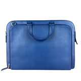 Prada Blue Saffiano Leather 2Way Briefcase Bag
