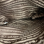 Prada Vintage Jacquard Logo Tote Brown