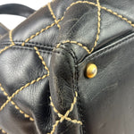 Chanel Black Leather Wild Stitch Surpique Tote 2005