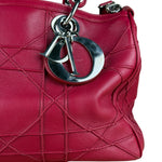 Christian Dior Red Granville Cannage 2Way Handbag