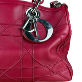 Christian Dior Red Granville Cannage 2Way Handbag