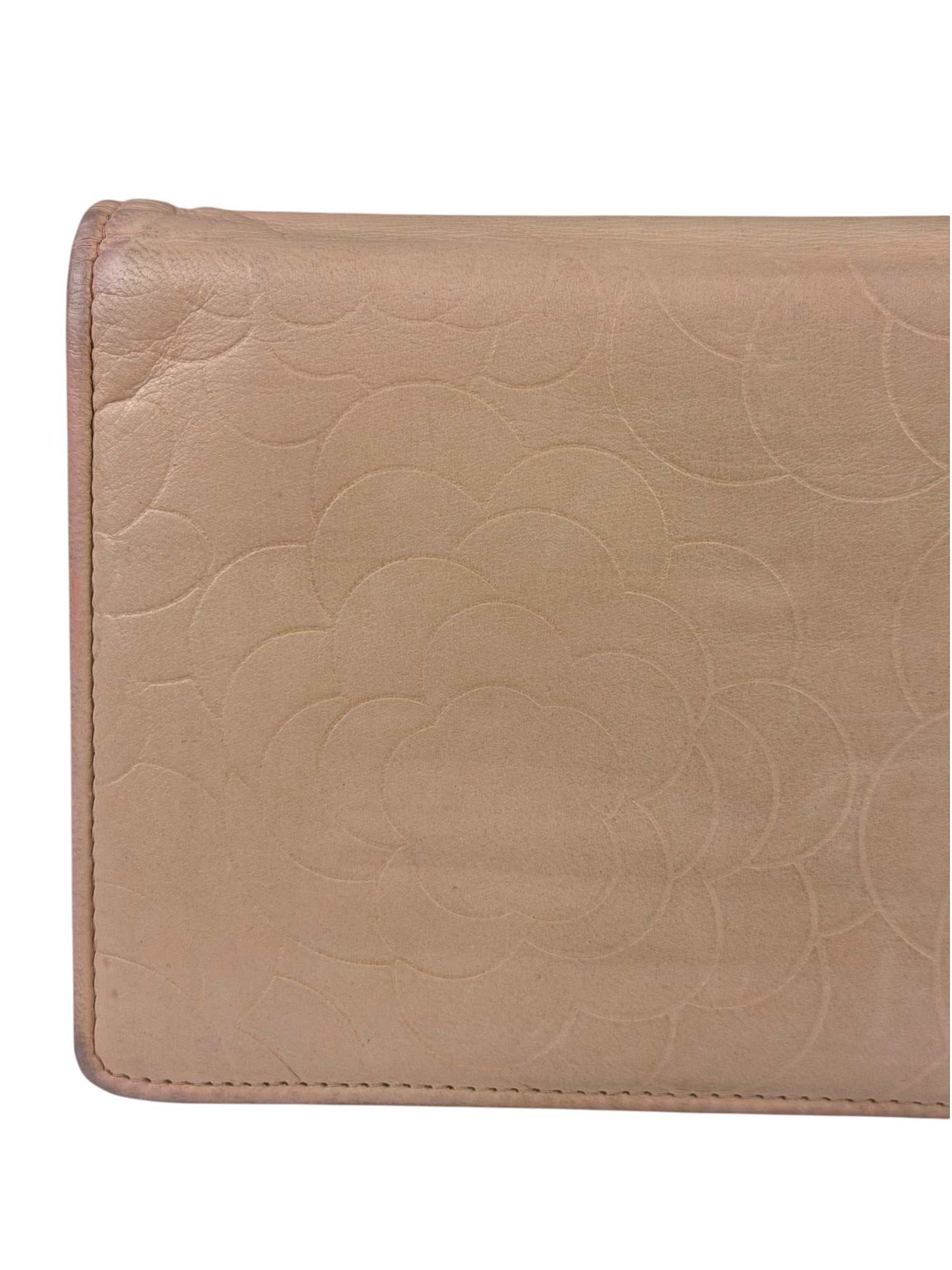 Chanel Light Pink Camila Leather Long Wallet