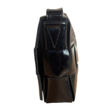 Bottega Veneta Black Leather Maxi Intrecciato Cassette Flap Bag
