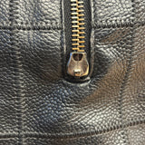 Chanel Black Leather Chocolate Bar Square-Stitched Bowler Shoulder Bag 2005