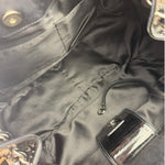 Chanel Black Patent Leather Camellia Petals Shoulder Bag 2010