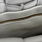 Bottega Veneta White Leather Padded Cassette Chain Bag