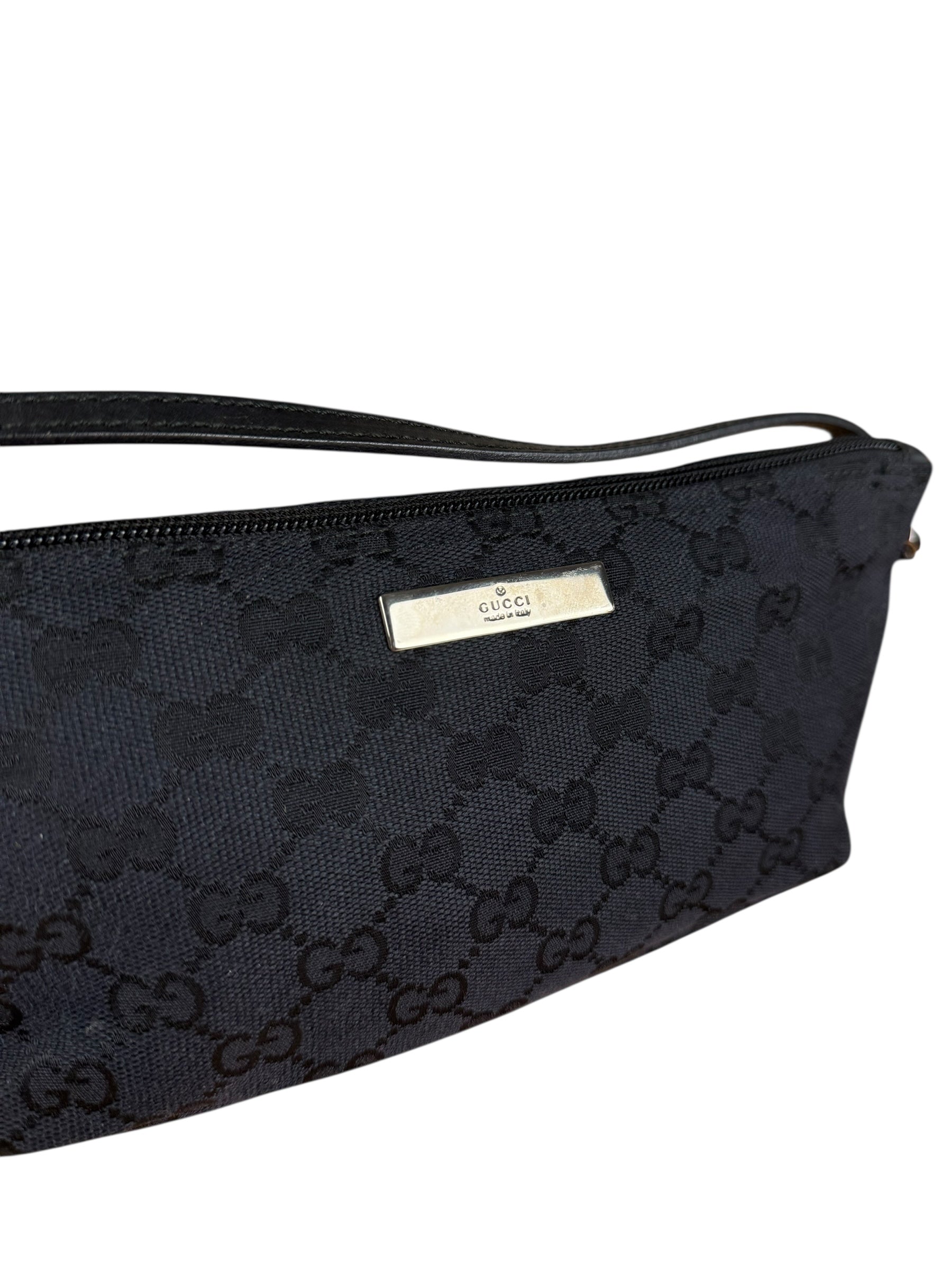 Gucci Black GG Monogram Pochette