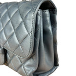 Chanel Dark Grey Quilted Leather Loop Flap Bag 2014