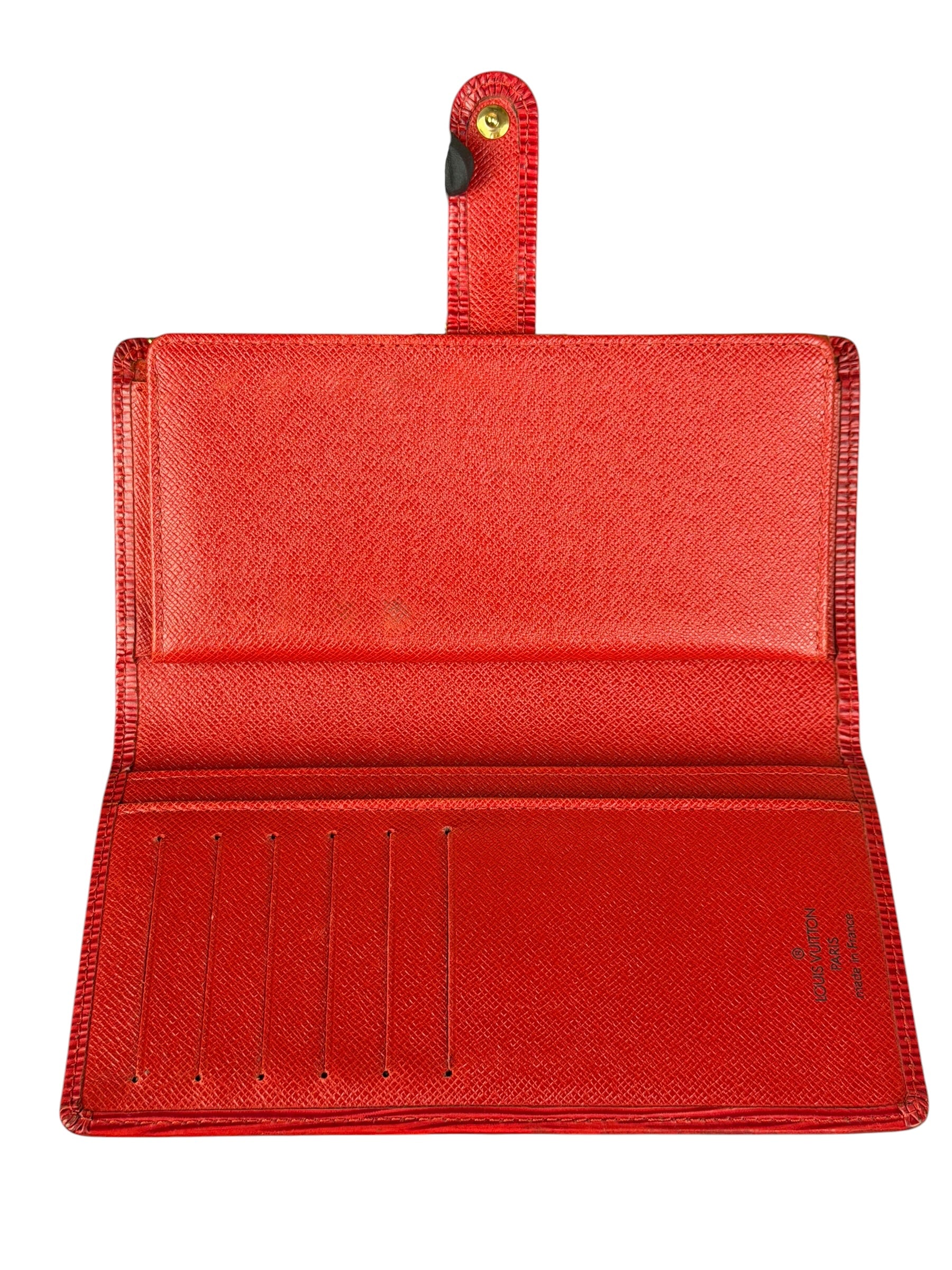 Louis Vuitton Vintage Red Epi Leather Agenda Cover Pochette