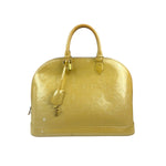 Louis Vuitton Yellow Monogram Vernis Alma Handbag